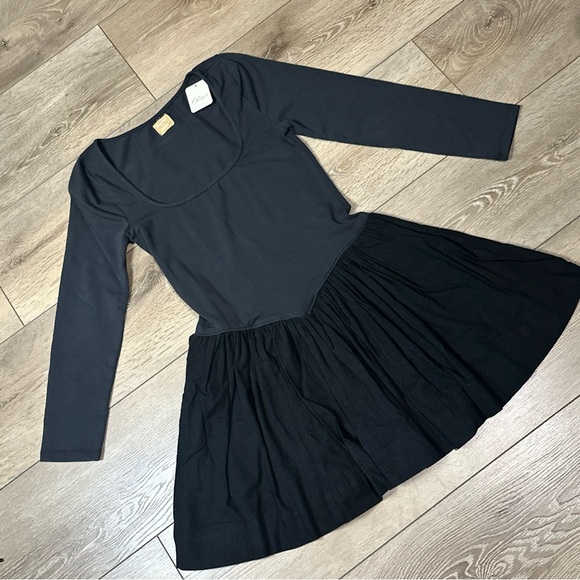 NWT Free People Free-est Onda Long Sleeve Drop Waist Mini Dress - Picture 6 of 13
